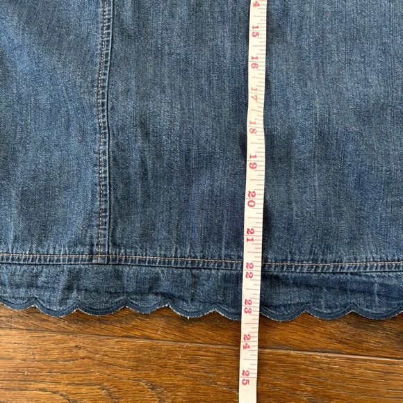 Marks & Spencer Denim Sleeveless Scalloped Vest Blouse - Picture 10 of 10